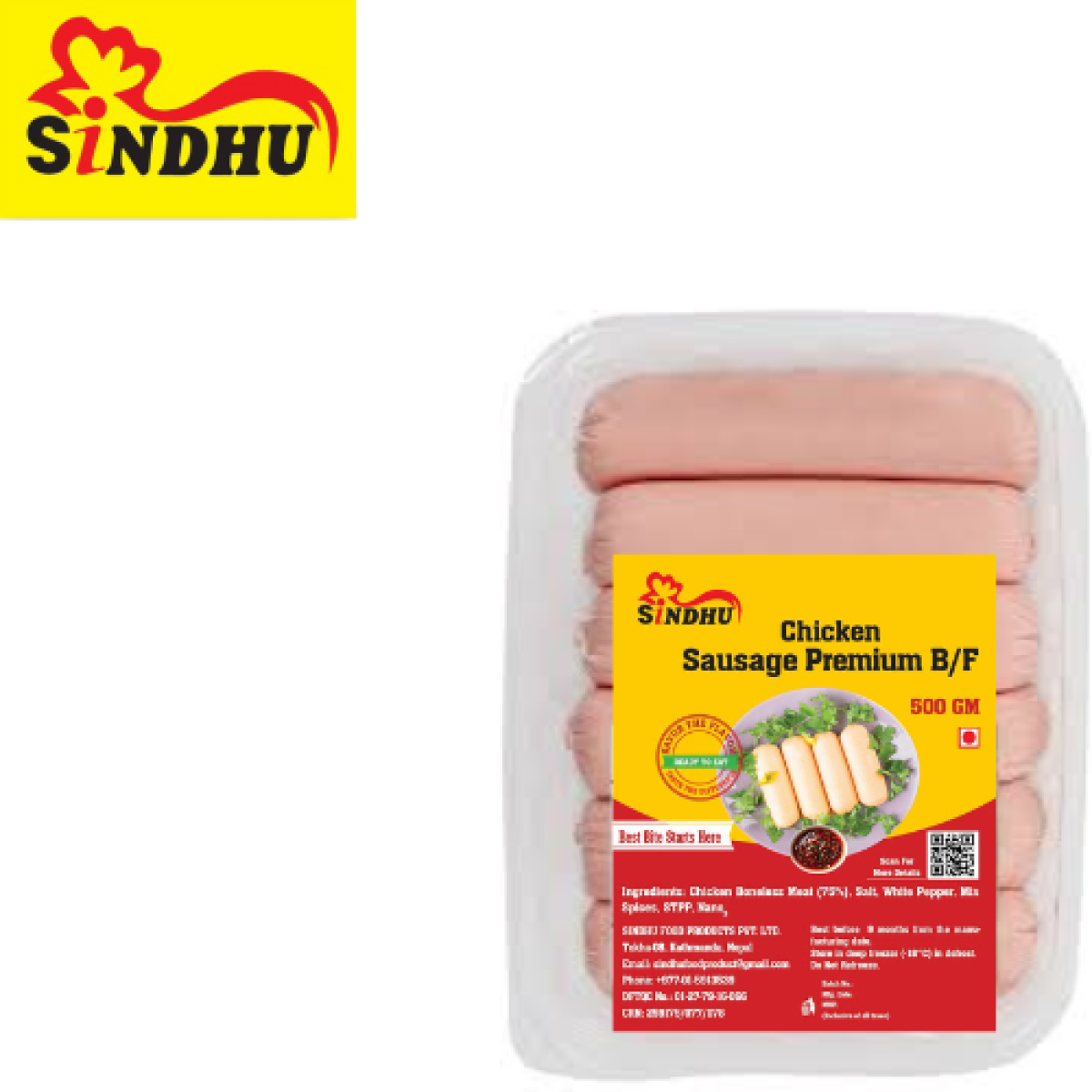 Chicken  sausage Premium B/F 500gm